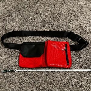 Kendall & Kylie Red and Black Belt Bag